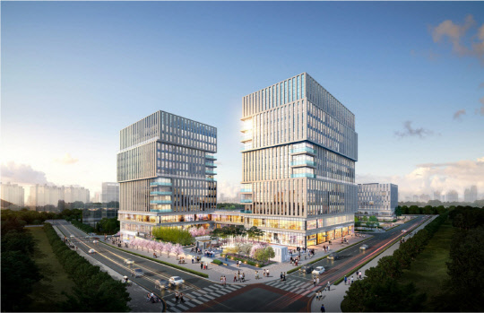 대명건설이 세종시 첫 지식산업센터인 세종 대명벨리온 견본주택을 열고 분양한다. 세종 대명벨리온 투시도.<대명건설 제공>